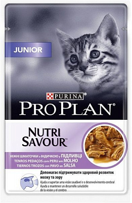 Корм Purina Pro Plan Junior Nutrisavour з індичкою 85 г