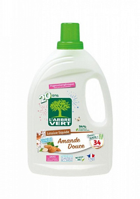Жидкое средство для машинной стирки Larbre Vert Сладкий миндаль 1,53 л 34 шт. 