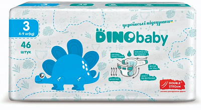 Підгузки Dino Baby р.3 4-9 кг 46 шт.