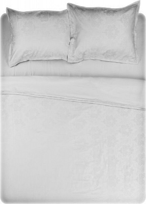 Комплект постельного белья евро серый с узором Domikus 