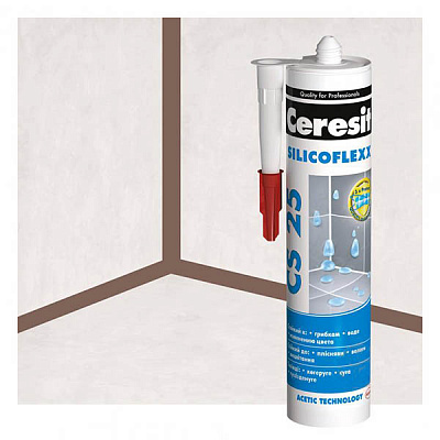 Герметик силиконовый Ceresit CS 25 SILICOFLEXX сиена 280 мл