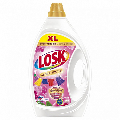 Гель для машинной и ручной стирки Losk Колор АТ Эфирные масла и аромат Малазийского цветка 2,25 л