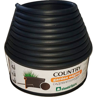 Декоративный бордюр Standartpark Кантри Лайн Черный L6м