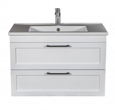 Тумба подвесная ScandiSPA Inari белый мат с умывальником Arte 85 см