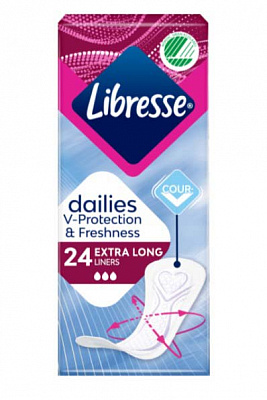 Прокладки ежедневные Libresse Dailies Fresh Extra Long 24 шт.