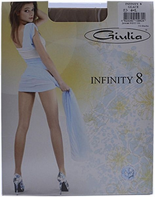 Колготки Giulia Infinity глейс 8 den р. 4 шампань