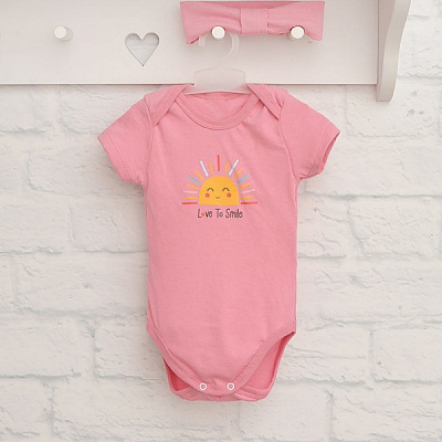 Боді дитяче для дівчинки Blanka Сонечко р.86 рожевий 110231