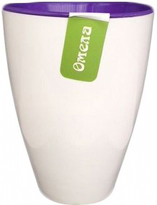 Горшок пластиковый Омела Омела Самоувлажняющийся 2,3 литра круглый белый 