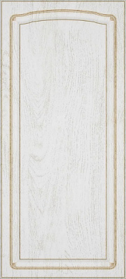 Фасад для кухни Грейд Белая текстура супермат №205 патина золото 1313x596 Римини левый