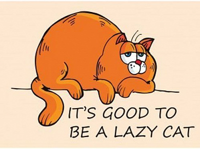 Картина Ленивый кот 21x29,7 см Posterclub 