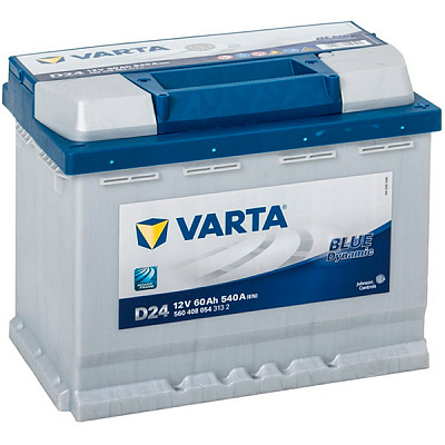 Акумулятор автомобільний Varta Blue dynamic D24 560 408 054 60А 12 B «+» праворуч