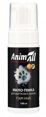 Мыло-пенка AnimAll Clean Paws для мытья лап 150 мл для собак/для котов