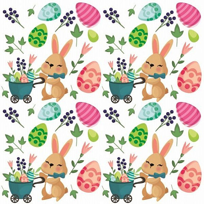 Салфетки столовые Silken Великодній колаж 33х33 см цветные 18 шт.