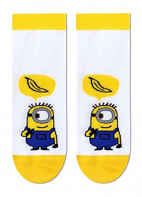 Носки женские Брестские 1124 Minions (средней длины) 310 р. 23 белый 1 пар 