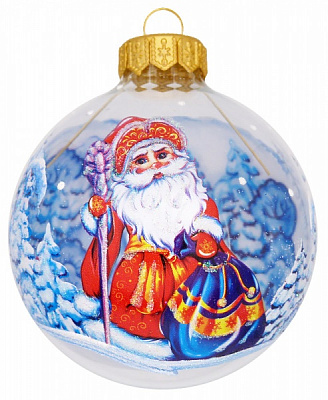 Куля скляна з малюнком 3D 80 мм прозорий 80D3d(1)/1