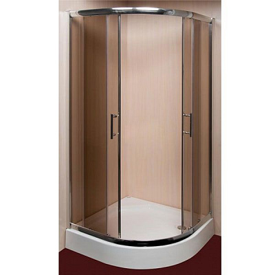 Душевая кабина ScandiSPA Smart 90x90x185 стекло чайное 5 мм профиль хром