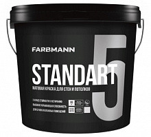 Фарба інтер'єрна акрилова Farbmann Standart 5 база А мат біла 4,5л 