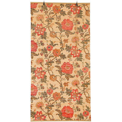 Ролета бамбуковая Bella Vita 60x160 см цветы большие