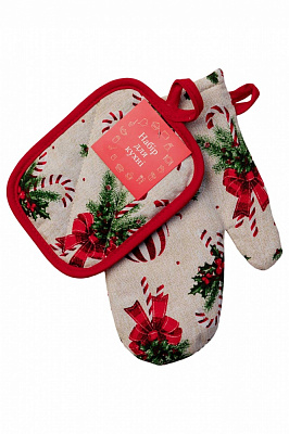 Набор рукавичка 18х30 + прихватка 15х20 STRIPE BALLS Прованс