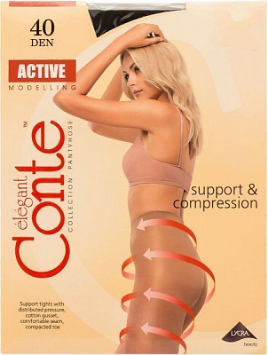 Колготки Conte ACTIVE 40 den nero р. 4 чорний