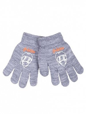 Варежки YO! RED-0012C сноубординг р.14 серый 