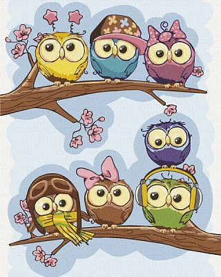 Картина за номерами Модні совенята 15510-AC 40х50 см ArtCraft