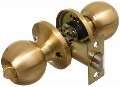 Кнобсет Latuna T-587 SBET ключ-фиксатор матовая латунь