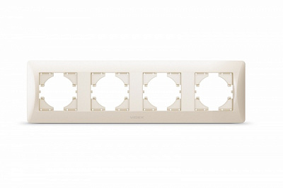 Рамка чотиримісна Videx Binera горизонтальна кремовий VF-BNFR4H-CR