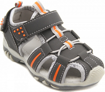 Сандалии для мальчика р.27 серый с оранжевым UTSH-SK4008/orng/27 