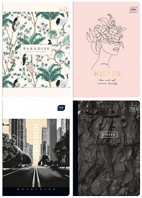 Тетрадь школьная А5 24 стр. клетка Mix в ассортименте InterDRUK