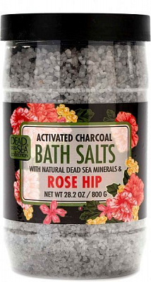 Соль для ванны Dead Sea Collection с активированным углем и шиповником 800 г