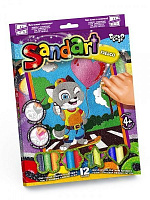 Набір для творчості Danko Toys Фреска з піску Sand Art с. 2 № 5 Кошеня з кулькою SA-02-05