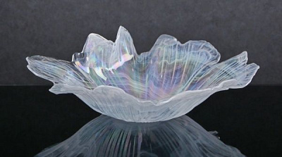 Ваза стеклянная белая Pansy 39 см Antonio Tammaro