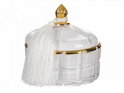 Емкость для хранения с кистью белая 10 см 355-270 Lefard