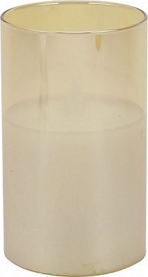 Подсвечник с LED свечой 7,5х12,5 см золотой D1762 