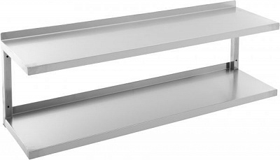 Полка производственная на 2 уровня Tehma 1200x300x350 мм нержавеющая сталь