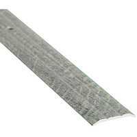 Поріжок алюмінієвий декорований Braz Line рифлений з отворами 25x2700 мм дуб димчастий 