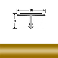 Профіль для плитки  алюмінієвий ТІS АТ-18 2.7 м золото