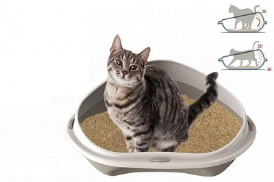 Туалет угловой Lilli Pet Medium с ободком 49x40x17,5 см