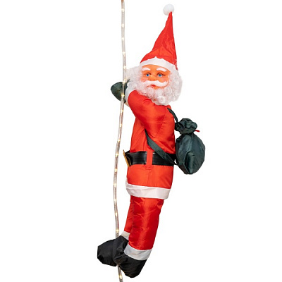 Декорация настенная Дед Мороз с мешком что светится встроенный светодиод (LED) 