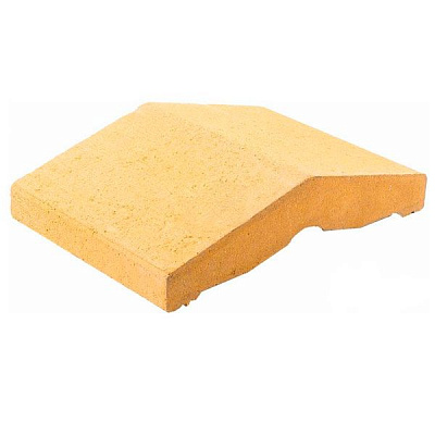 Крышка на забор Кая 250x360x75 мм желтый Моноліт-Брук 