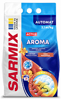 Пральний порошок для машинного та ручного прання SARMIX Active Aroma 2,1 кг