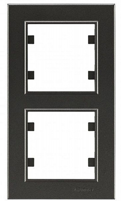 Рамка двомісна Makel Karea вертикальна димчастий