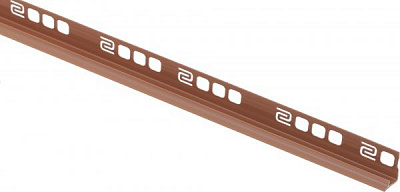 Уголок для плитки Salag внутренний 08 ПВХ 12 мм 2,5м карамель 