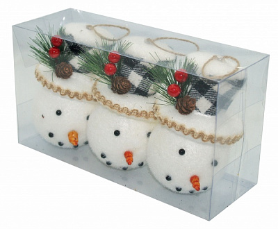 Набор елочных игрушек Jucik Снеговики 11,5 см ST20-2106