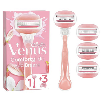 Станок для бритья Gillette Venus Comfortglide Spa Breeze + 4 сменных катриджа