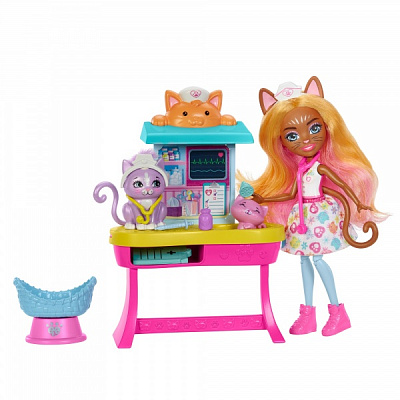 Игровой набор Enchantimals Медицинский кабинет госпожи Кошечки HLH22