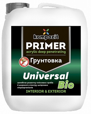 Ґрунтовка глибокопроникна Kompozit акрилова Universal-BIO 5 л