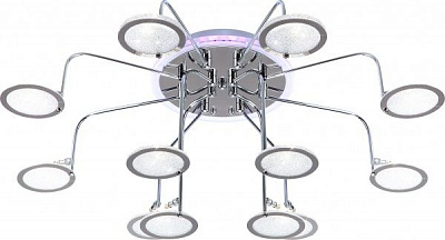 Люстра потолочная Strotskis Spider пульт ДУ LED-подсветка 12x3 Вт G4 хром 80109/12 