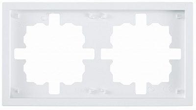 Рамка двухместная HausMark Juna горизонтальная белый матовый 7041-0900-147